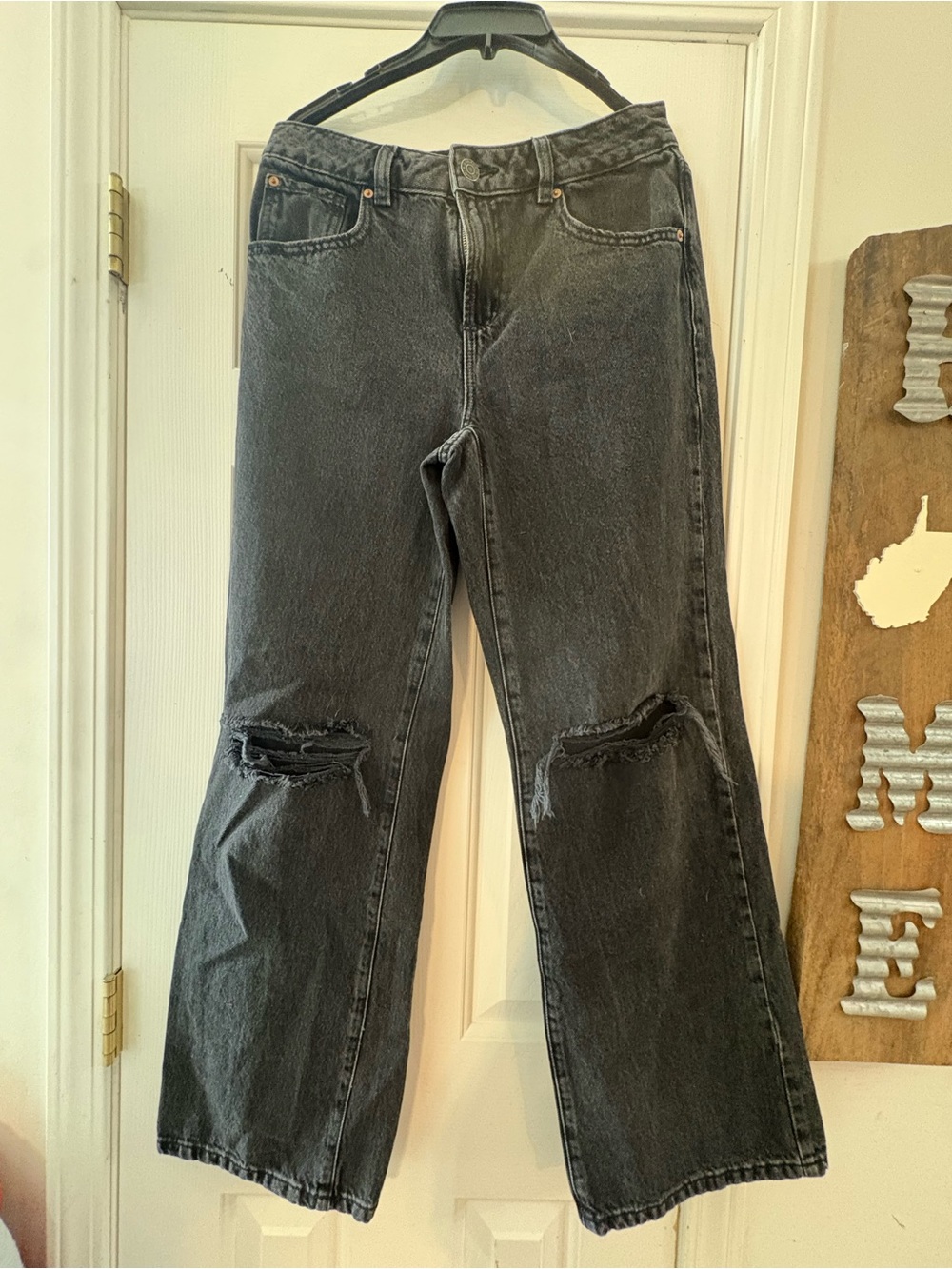 Garage Black Washed Denim Jeans